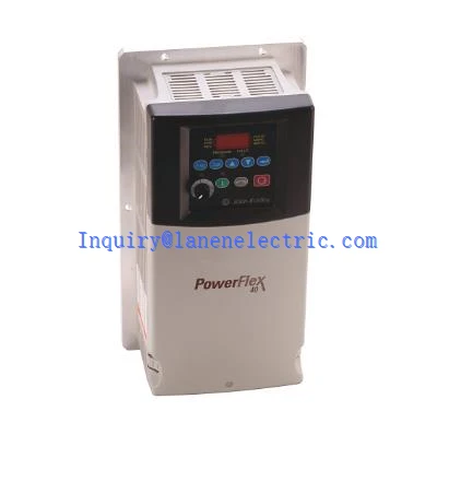 Allen-Bradley 22B-D017N104 ไดรฟ์ AC PowerFlex 40, 480VAC, 3PH, 17 แอมป์, 7.5 KW, 10 HP, ขนาดเฟรม C, IP20 (เปิด), จอแสดงผล LED, แผงปุ่มควบคุมดิจิตอล, ไม่มีตัวกรองตามมาตรฐาน CE, RS485, ประเภท IP20