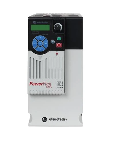 Allen-Bradley 25B-D017N104 ไดรฟ์ PowerFlex 525 AC พร้อม EtherNet/IP ในตัวและความปลอดภัย, 480 VAC, 3 เฟส, 10 HP, 7.5 KW หน้าที่ปกติ
